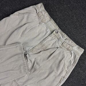 Vintage Zeppelin Pants Mens 32x24 Tan Cargo Pleated Relaxed Canvas Workwear